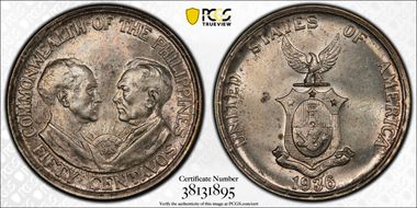 1936-M 50C Commonwealth KM-176 MS64