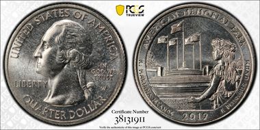 2019-W 25C American Memorial NP MS64