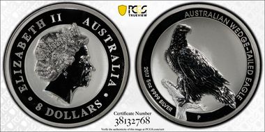 2017-P $8 Wedge-Tailed Eagle 5oz Silver HR PR68DCAM