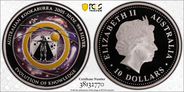 2005 $10 Knowledge PR68DCAM