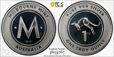 2013-M Ounce Kangaroo Ounce Melbourne Mint PR68DCAM