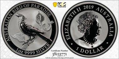 2019-P $1 Bird of Paradise MS69