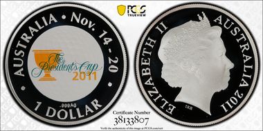 2011 $1 Presidents Cup Golf PR69DCAM