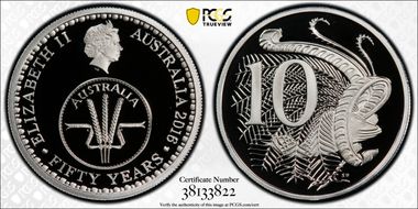 2016 10C 50 Yrs Decimal Currency PR70DCAM