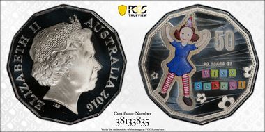 2016 50C Jemima Play School Colorized MS69