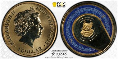 2015 $1 Feline Mascot MS67