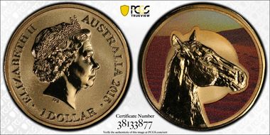 2015 $1 Sandy the War Horse MS67