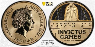 2018 $1 Invictus Games Al-Br MS69