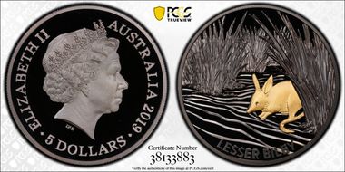 2019 $5 Lesser Bilby Echoes of Australian Fauna PR70DCAM