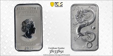 2019-P $1 Dragon Ag Bar MS69