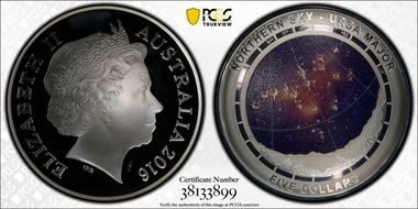 2016 $5 URSA Major Northern Sky PR68DCAM