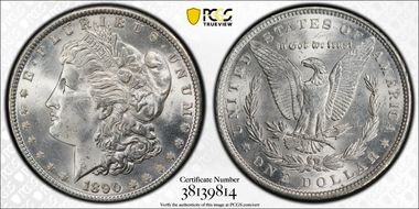 1890 $1 MS64+ 