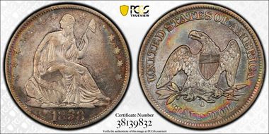 1858-O 50C VF35
