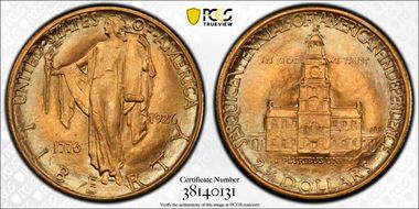 1926 $2.50 Sesquicentennial MS66+