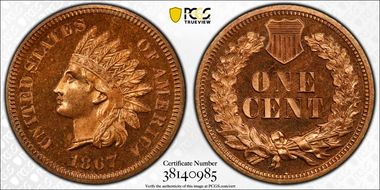 1867 1C PR65RD