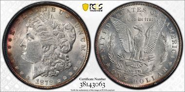 1878 7TF $1 Reverse of 1879 MS62