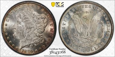 1880-CC $1 8/High 7 MS62+