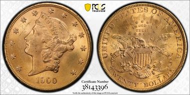 1900 $20 MS64+