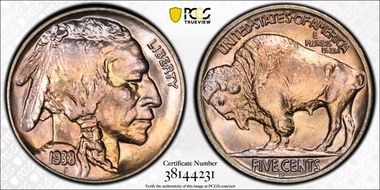 1938-D 5C Buffalo MS67