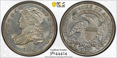 1829 10C Small/Large 10C MS65