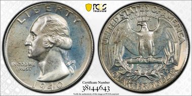 1940 25C PR67+