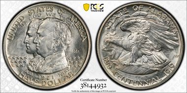 1921 50C Alabama, 2X2 MS66