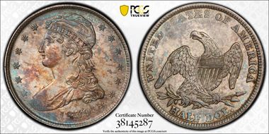 1839 50C Capped Bust MS64