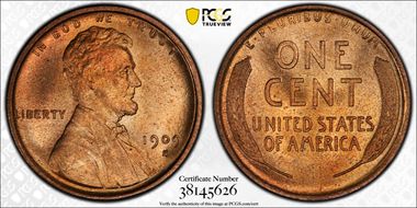 1909-S 1C Lincoln MS67RD