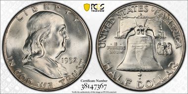1952-D 50C MS65FBL