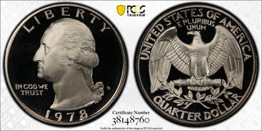 1978-S 25C PR70DCAM