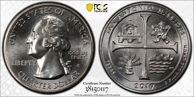 2019-S 25C San Antonio Missions NP MS67