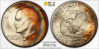 1972-S $1 Silver MS68+