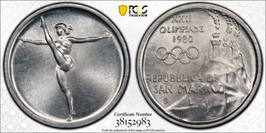 1980 Lira 1980 Olympics MS67