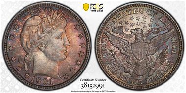 1901 25C MS66