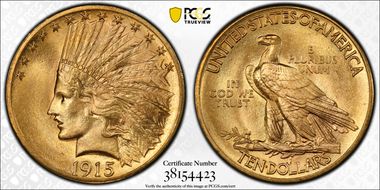 1915 $10 MS65+
