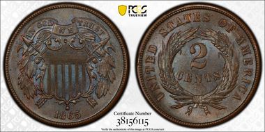 1865 2C MS66BN
