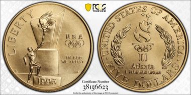 1996-W $5 Cauldron MS70