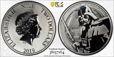 2019-NZM $2 Stars Wars - Darth Vader First Strike MS70