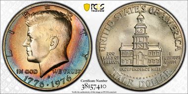 1976-S 50C Silver MS65