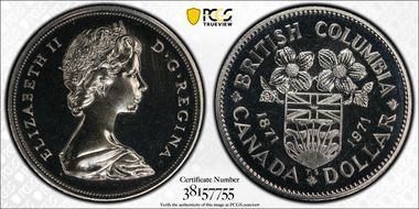 1971 $1 British Columbia Ni SP66