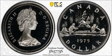 1975 $1 Voyageur Attached Jewels Ni SP66