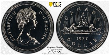 1977 $1 Voyageur Ni SP68
