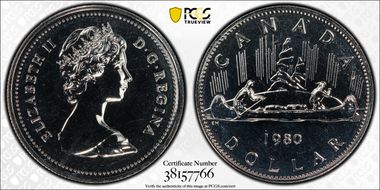 1980 $1 Voyageur Ni PL66