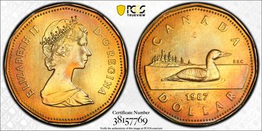 1987 $1 Loon MS66