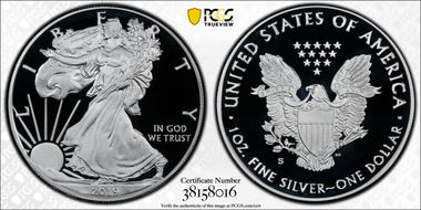 2019-S $1 Silver Eagle PR70DCAM