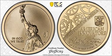 2018-S $1 American Innovation Rev PR Washington-Signed 1st Patent PR70