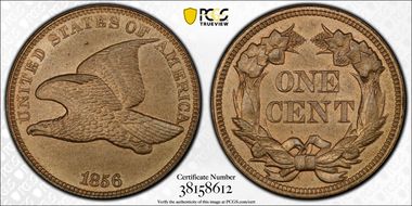 1856 1C Flying Eagle MS64+