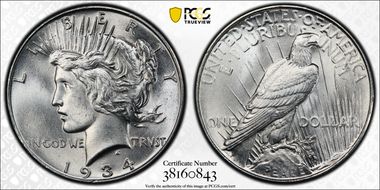 1934 $1 MS64