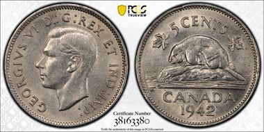 1942 5C Nickel N1