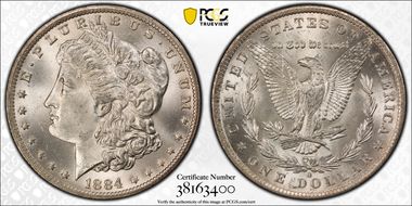 1884-O $1 MS64+ 